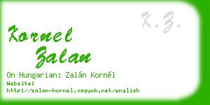 kornel zalan business card